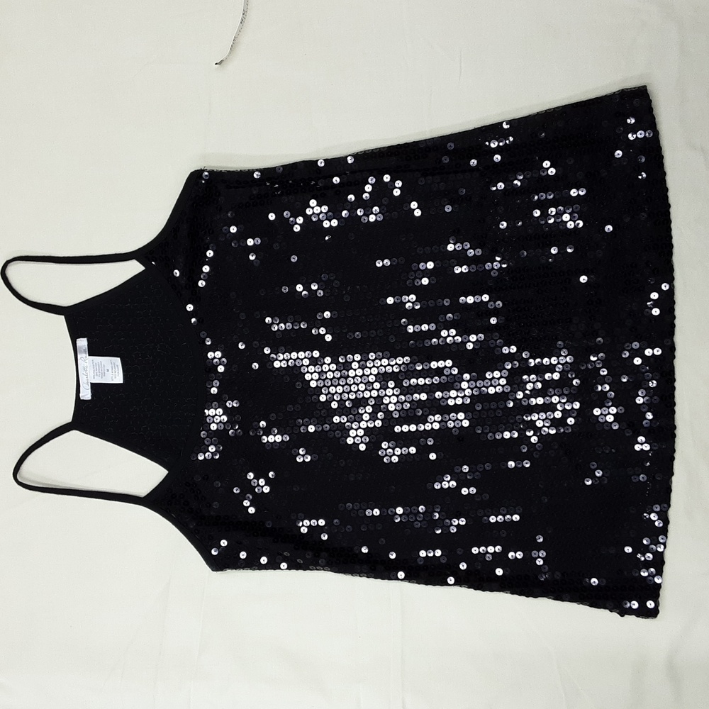 Charlotte Russe Woman"s Black Sequined Tank Top Size Medium